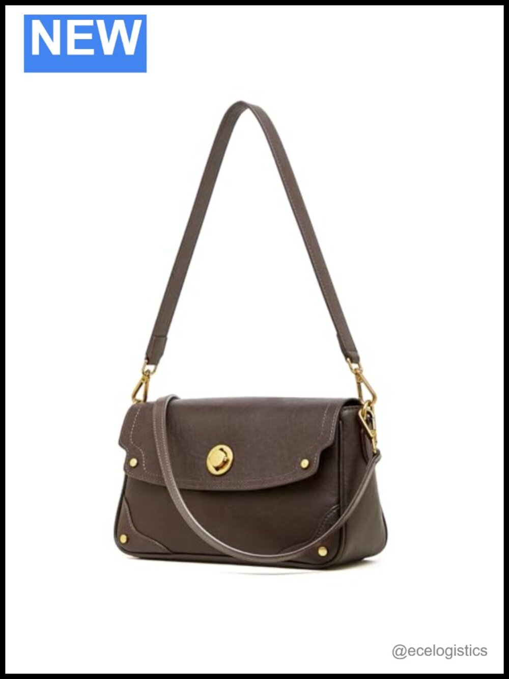 Genuine Leather Shoulder Bag Women Crossbody Adjustable Strap